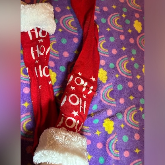 Christmas socks knee height on 5’6 frame. Ho ho ho no brand - Picture 2 of 3
